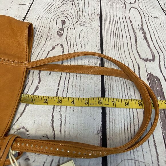 Old Trend Tan Eco Genuine Leather Dancing Bamboo Tote Chestnut Brown Hand Dyed - Picture 11 of 11